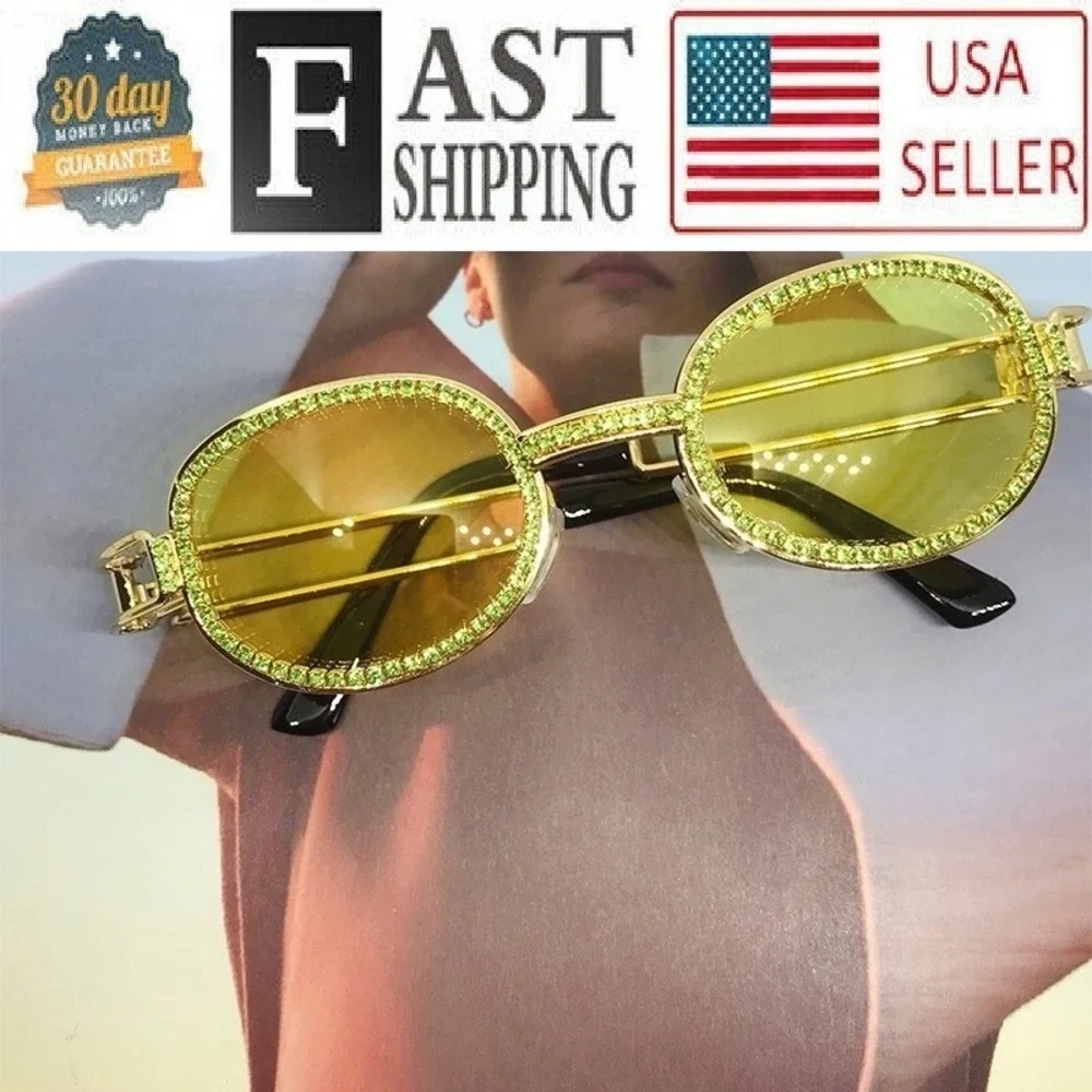 Dazzling Cyberpunk Eyepieces Sunglasses Men Yellow Over Deep Lenses Streetwear
